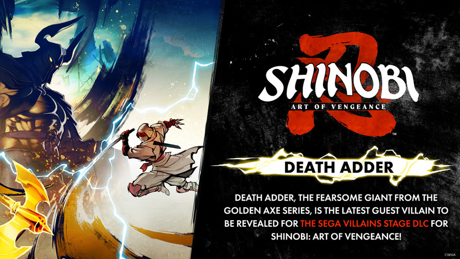Death Adder es el segundo villano DLC confirmado para Shinobi: Art of Vengeance
