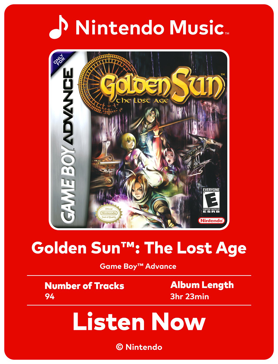 Golden Sun: The Lost Age Nintendo Music